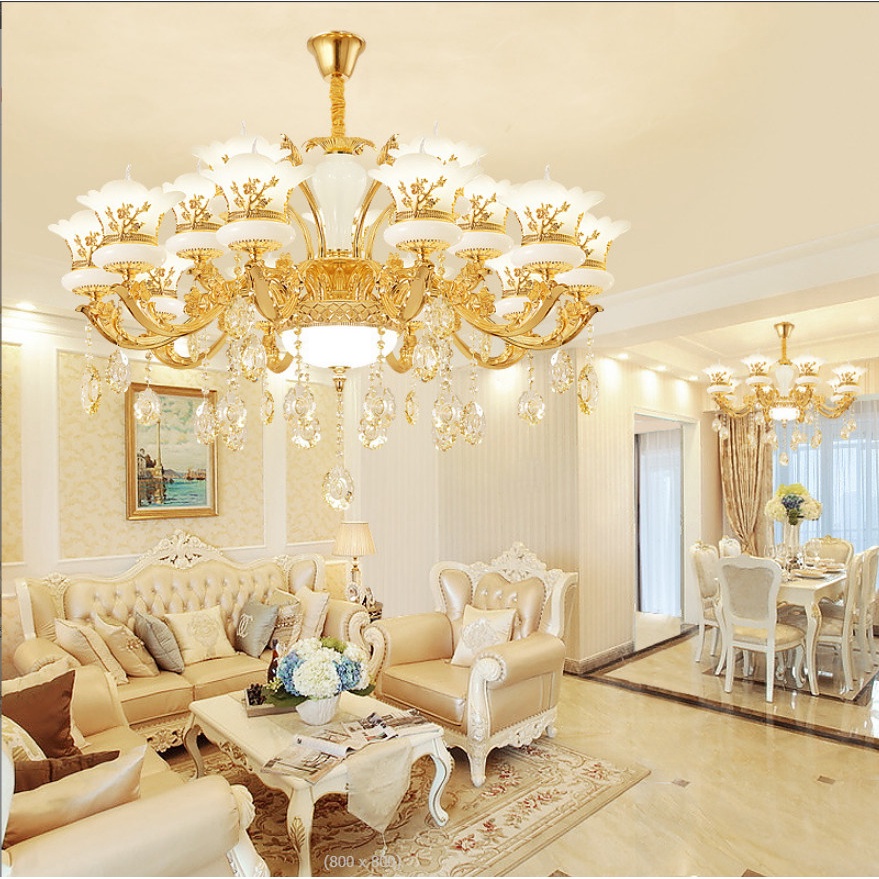 Đèn Chùm ROYAL  Tay Đúc Cao Cấp Chất Liệu Đá Trang Trí Phòng Khách, Nhà Hàng, Khách Sạn Cực Sang Trọng