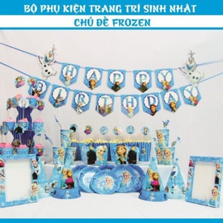 Set Trang trí bàn sinh nhật Elsa