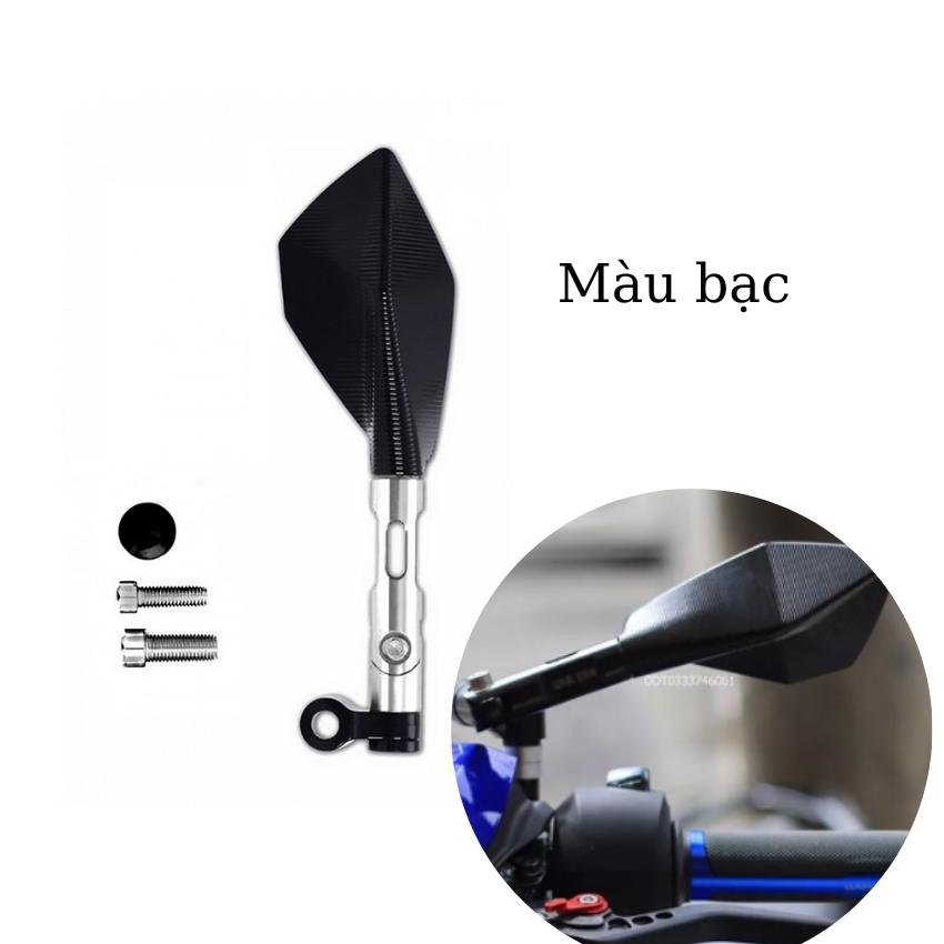Gương 5 cạnh lẻ trái Hiệu RIZOMA, Kính chiếu hậu lắp bên tay trái xe máy xoay 360 độ thời trang phù hợp lắp mọi loại xe