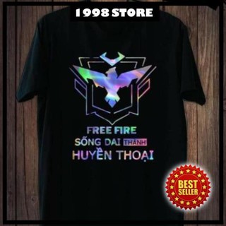 SALE ÁO FF -  Áo thun decal phản quang 7 màu free fire sống dai thành huyền thoại / mẫu mới nhât