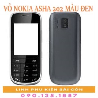 Vỏ nokia asha 202 màu đen
