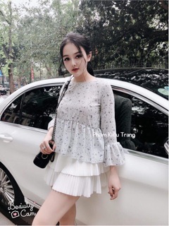 Áo peplum voan bông
