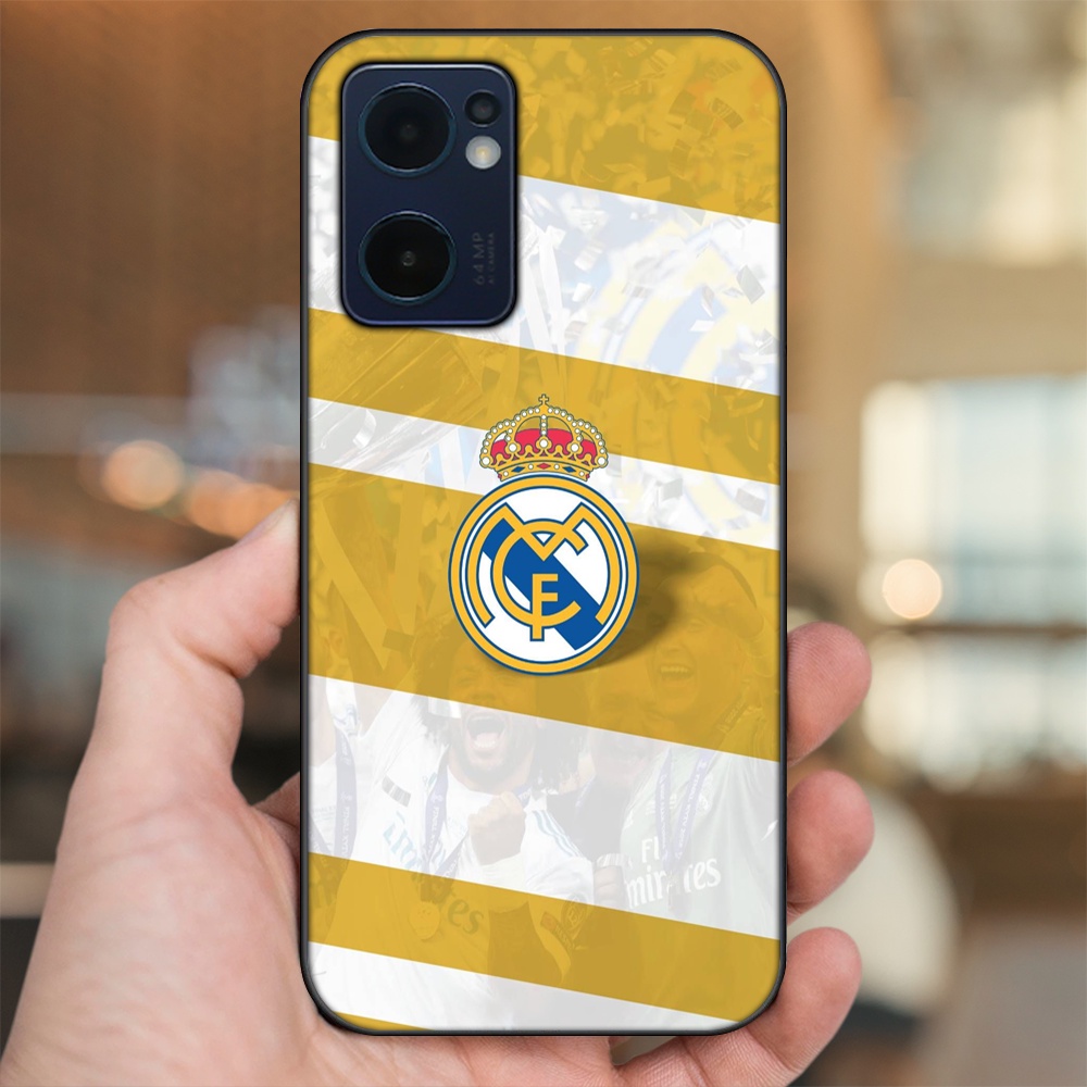 Ốp lưng Oppo Reno 7 5G viền đen in hình Real Madrid