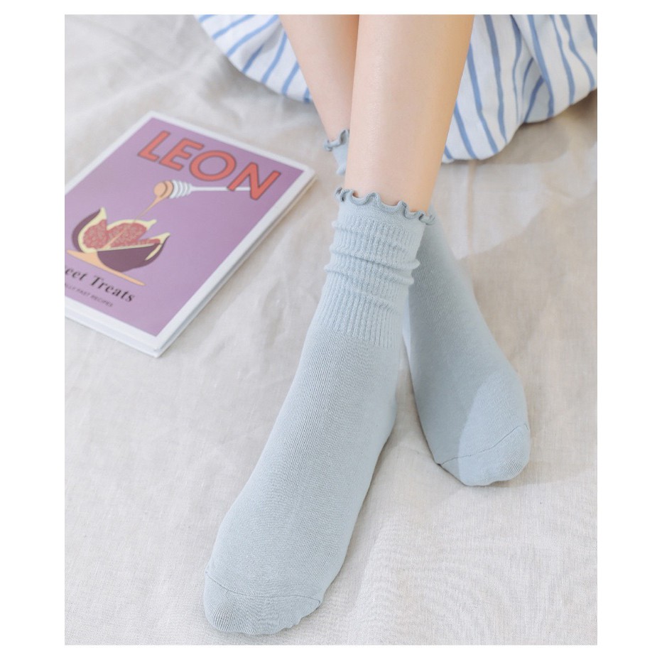 Tất nữ cao cổ bèo dễ thương phong cách Hàn Quốc, T023
