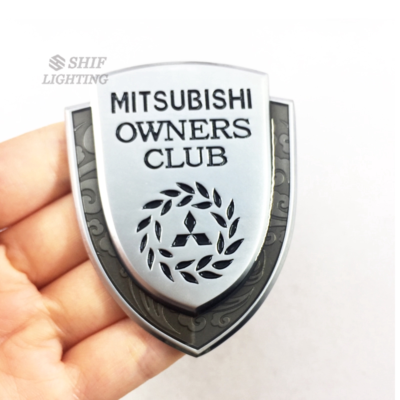 Miếng dán logo Mitsubishi owners trang trí xe ô tô