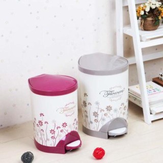 Thùng rác bật hình hoa cao cấp