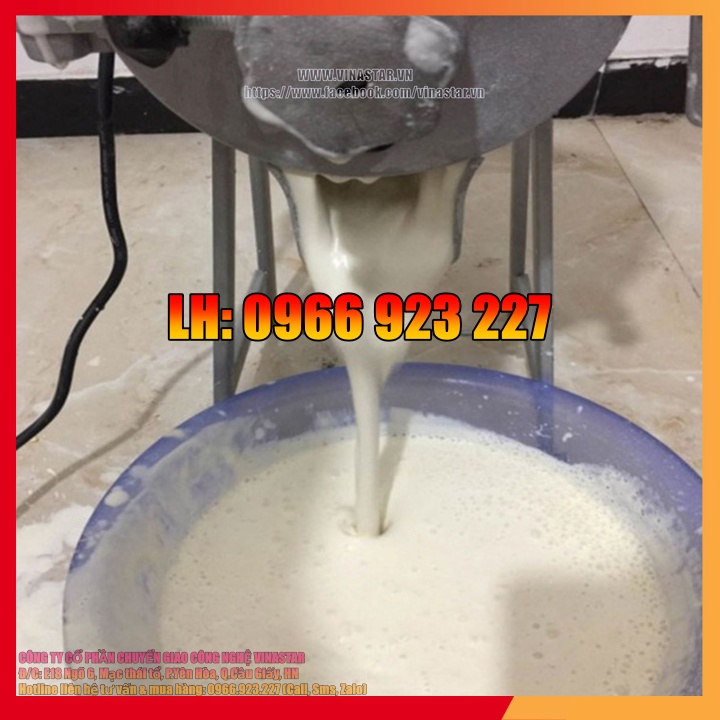 Cối xay bột gạo nước đầu nghiền inox sạch sẽ