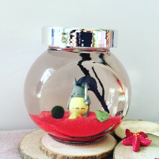 Set Marimo cát đỏ Totoro ( được chọn màu cát )