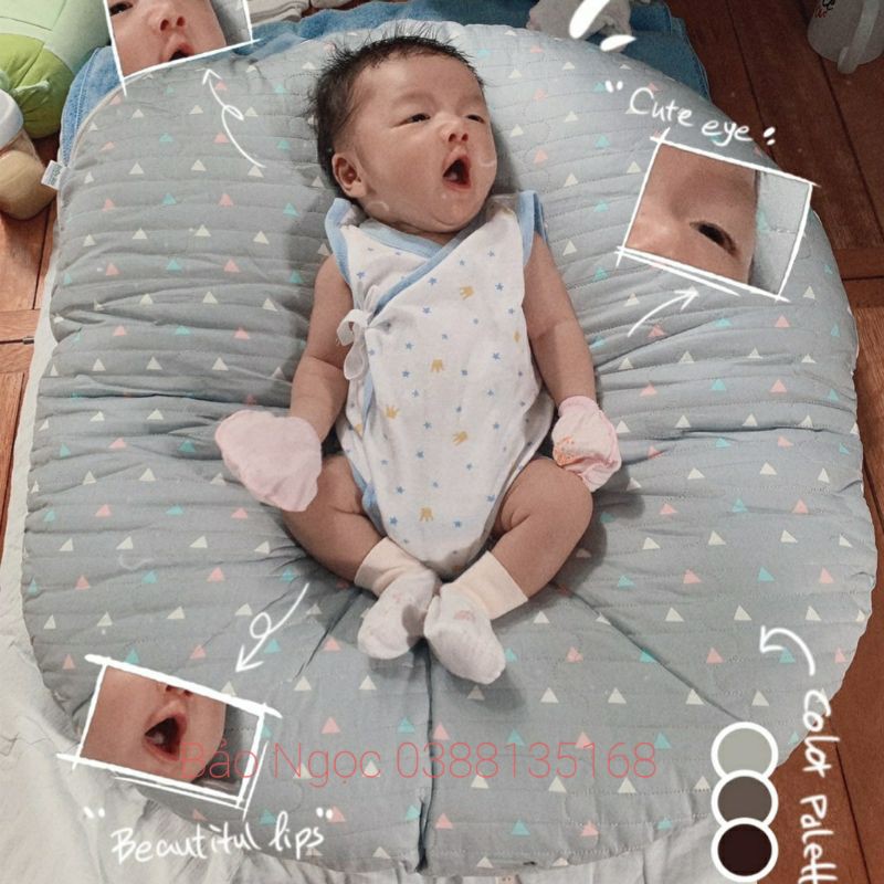 Gối chống trào ngược cotton Hàn trần vỏ cao cấp bảo ngọc (Đã bao gồm vỏ gối và ruột gối nhồi bông)