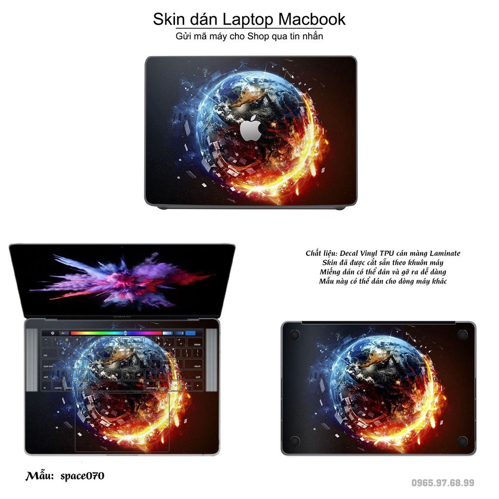 Skin dán Macbook mẫu không gian (đã cắt sẵn, inbox mã máy cho shop)