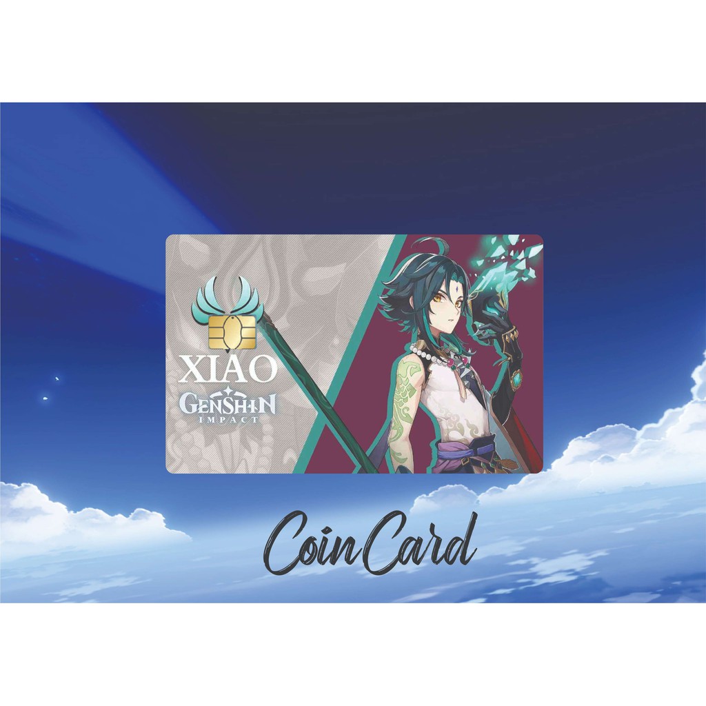 GENSHIN IMPACT  Xiao  (Sticker / Miếng dán Thẻ ATM, Thẻ Ghi nợ, Tín dụng)  | Dán thẻ ATM CoinCard