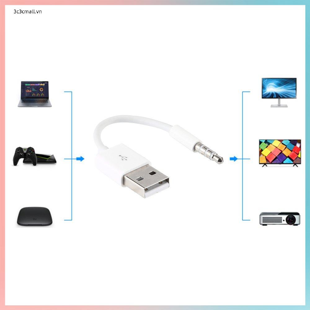 ✨chất lượng cao✨Short USB Charger Data SYNC Cable 3.5mm Jack Adapter Charging Cord Line