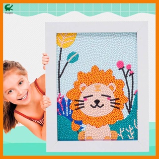 Bộ Tranh Đính Đá Tự Làm Dễ Thương Họa Tiết Hoạt Hình Nhiều Màu Sắc Cho Trẻ Em