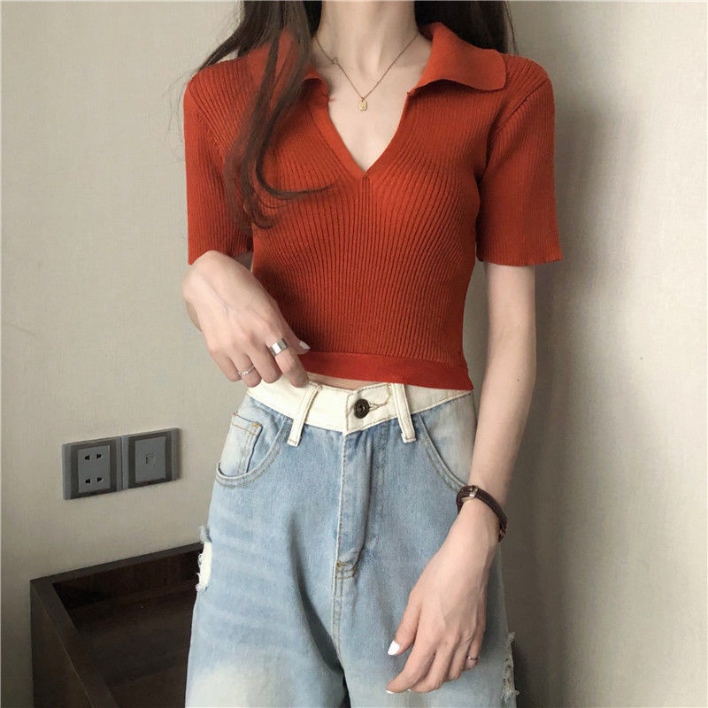 Áo Thun Nữ NgắN Tay Cổ Chữ V ThờI Trang Cho Áo phông Nữ NZ-TX-240