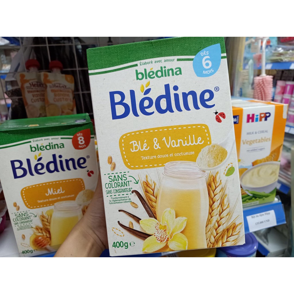 Bột lắc sữa Bledina hàng air mẫu mới nhất cho bé từ 4 tháng tuổi