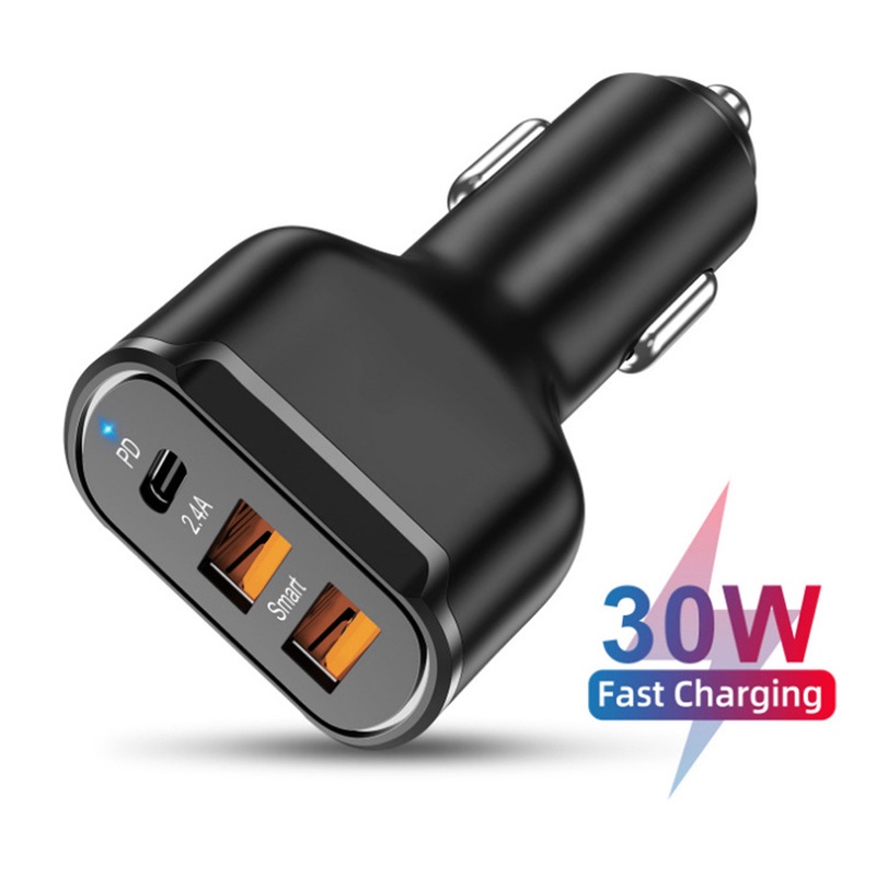 Tẩu Sạc Điện Thoại Nhanh Cổng USB Kép 30W  2.4A Cho Xe Hơi
