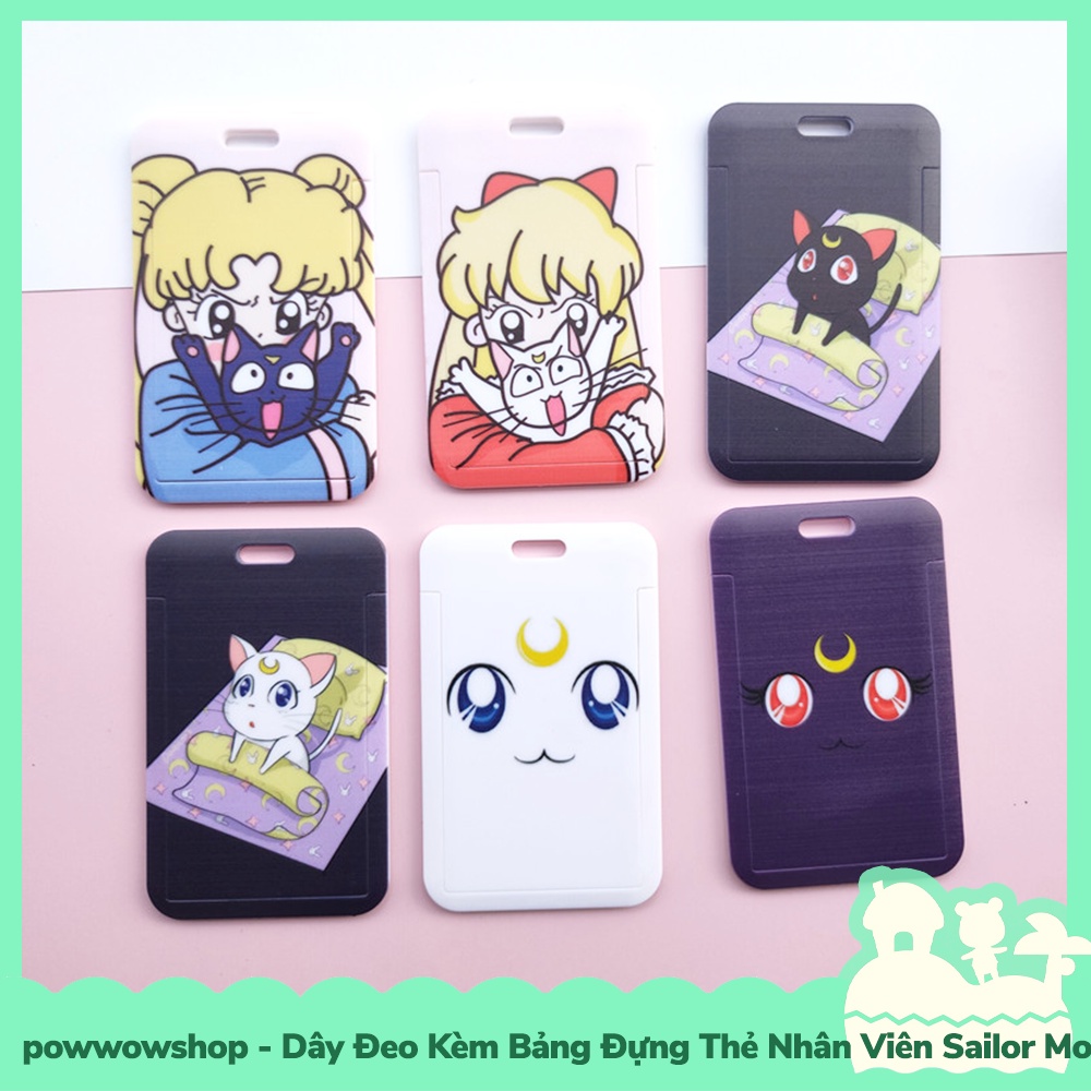 [Sẵn VN - Hỏa Tốc] Dây Đeo Thẻ Bao Thẻ Nhân Viên Nhựa PVC Sailor Moon Daily Life