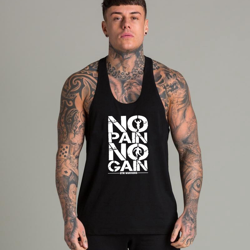 Gyms Fitness Sleeveless Shirt Tank Tops Men Sport Vest Singlet Solid Cotton Muscle Undershirt Clothing Bodybuilding Mesh Shirt