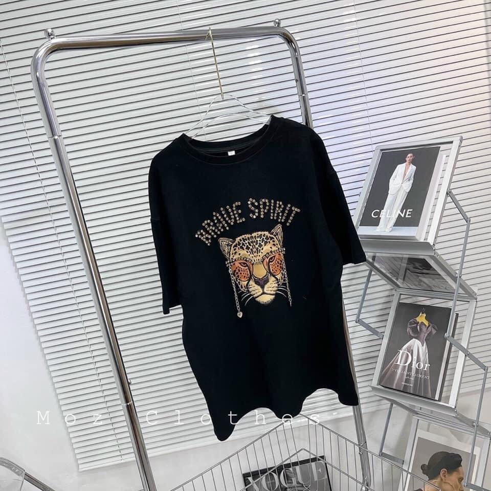 Áo phông Bigsize nữ hình con hổ, áo thun tay ngắn fom to ,chât liệu cotton khô