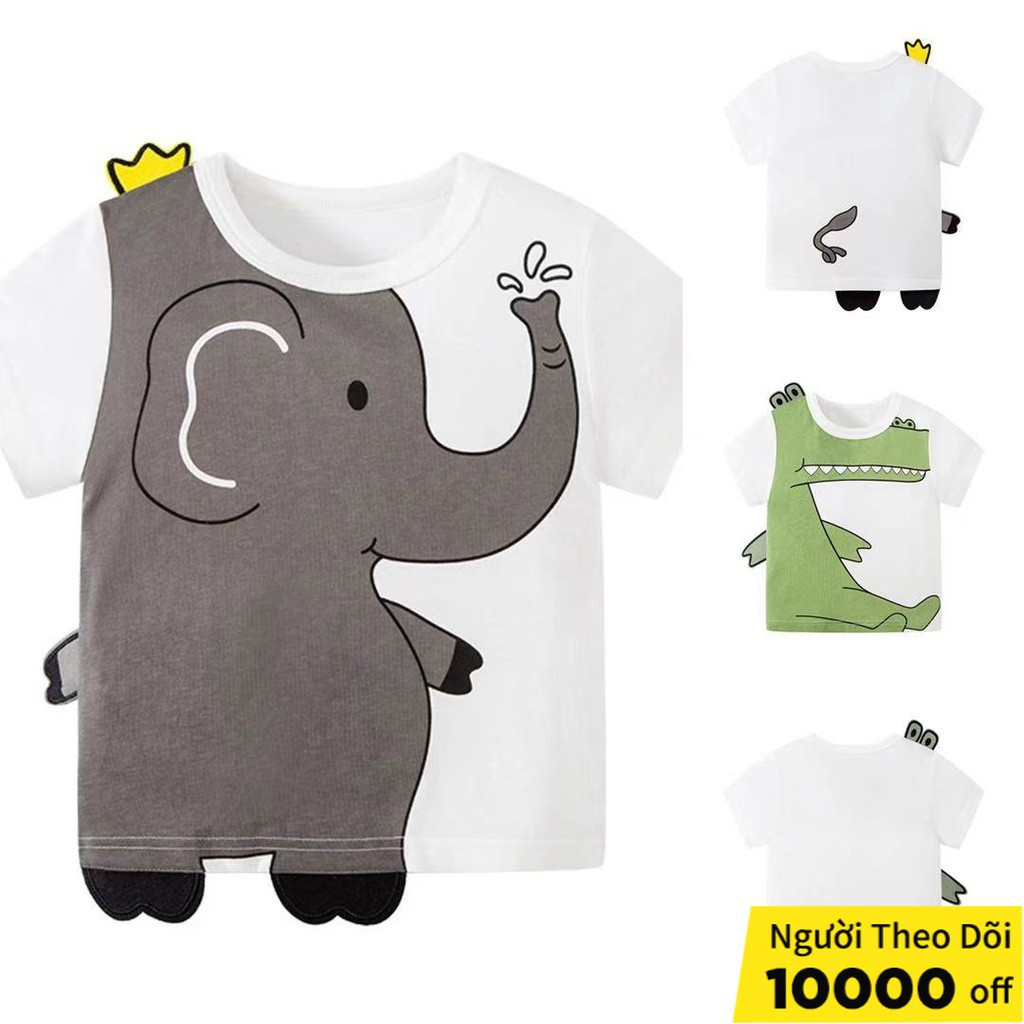 soffny Áo Thun Cotton Tay Ngắn In Họa Tiết Hoạt Hình Thời Trang Mùa Hè Cho Bé