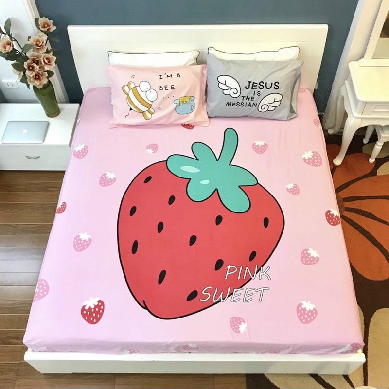 BỘ GA GỐI COTTON HOẠ TIẾT HOẠT HÌNH CHO BÉ DỄ THƯƠNG