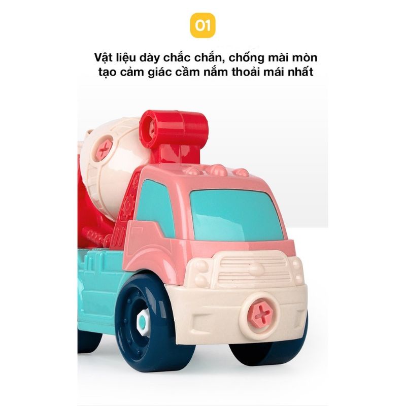 XE CÔNG TRÌNH THÁO NẮP ĐƯỢC CHO BÉ THỎA SỨC SÁNG TẠO♡♡♡