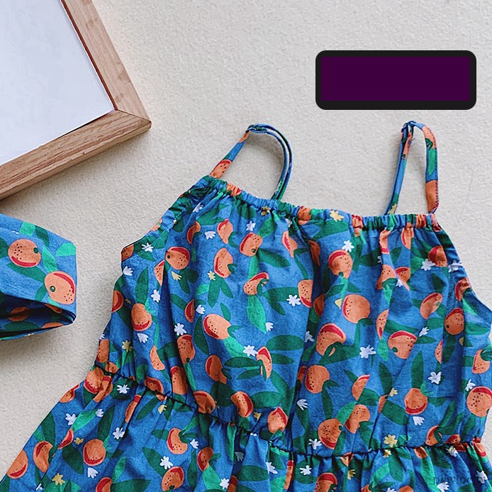 Bộ Áo Liền Quần In Hoa Phong Cách Hàn Quốc Cho Bé Gái