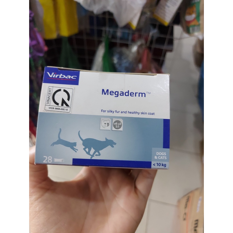 Megaderm Gel dinh dưỡng giảm rụng, mượt lông hộp 28 gói