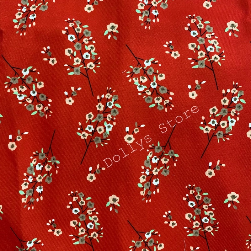 SET ÁO DÀI HOA NHÍ ĐỎ, QUẦN LỤA TRẮNG CHO BÉ 14-18kg