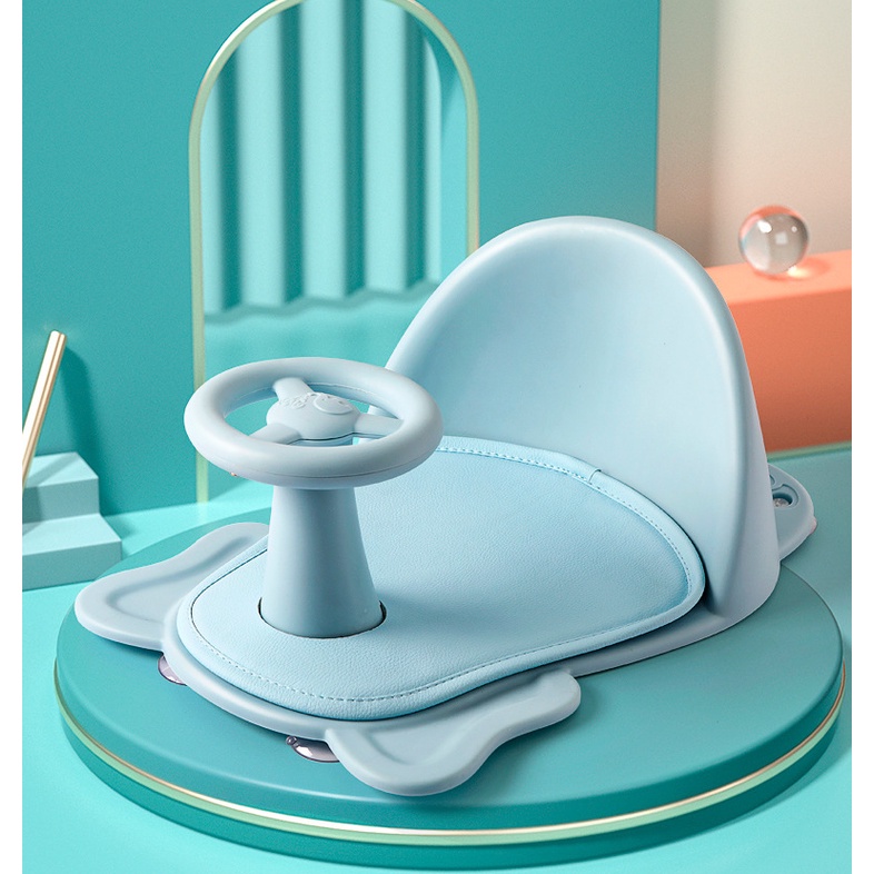 Đệm Ngồi Bồn Tắm Có Cốc Hút Chống Trượt Cho Bé Sơ Sinh 6-12 Tháng Tuổi