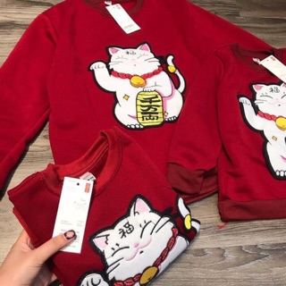 Áo mèo thần tài cho con