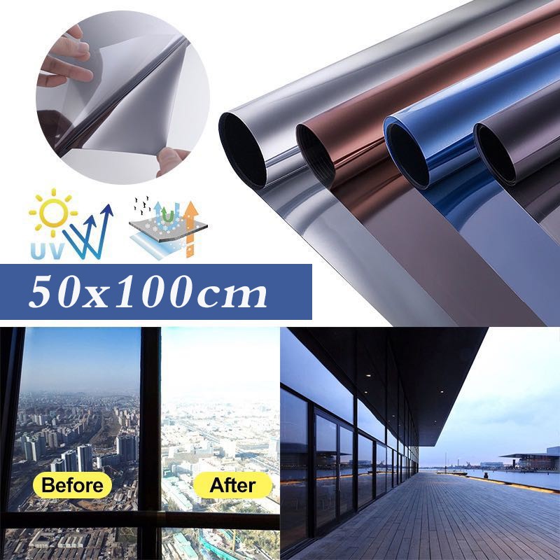 Chiều dài 3m Decal phim dán kính cách nhiệt phản quang cản nắng nóng chống tia UV tiết kiệm điện năng