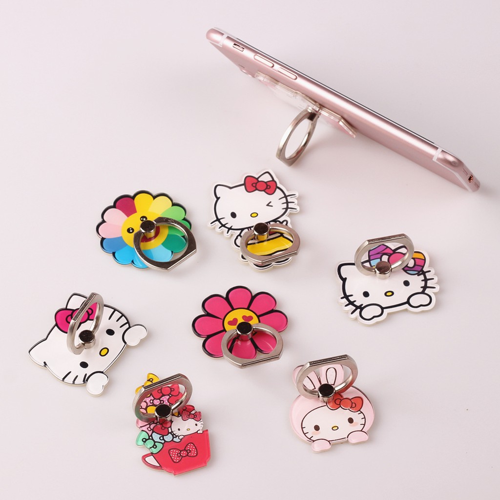 [Full hộp] Combo 50 Iring Giá Đỡ Điện Thoại Chiếc Nhẫn Nhiều Mẫu Vô Diện Doraemon Hello kitty Xinh Xắn !