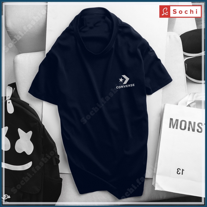 Áo thun nam đẹp chất phông cao cấp thời trang in hình thương hiệu ở ngực mã CZ52