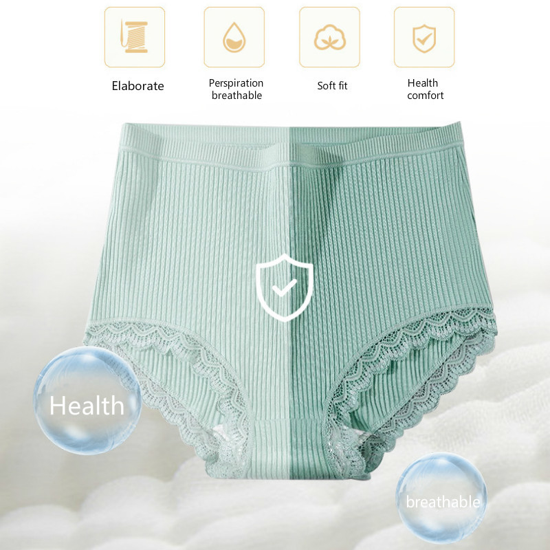 Quần lót LEVAO lưng cao phối ren gợi cảm cho nữ