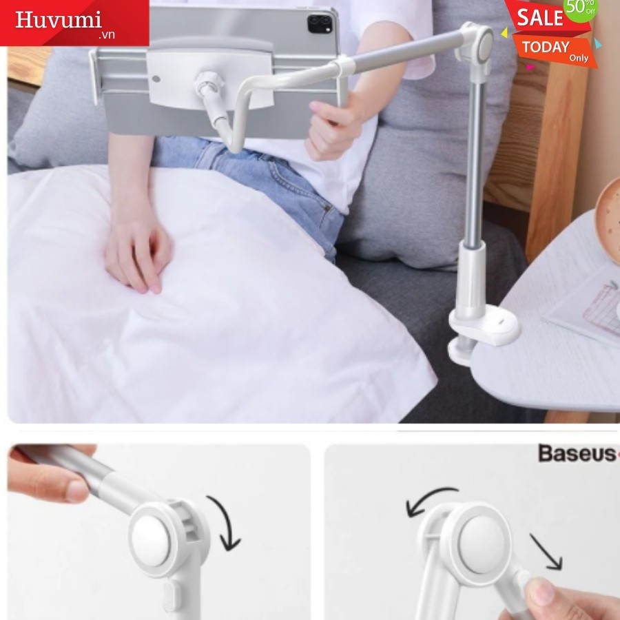 [Chính Hãng  - Sẵn] Bộ đế giữ chân kẹp dùng cho iPad Baseus Otaku Life Rotary_LV825-New 100%