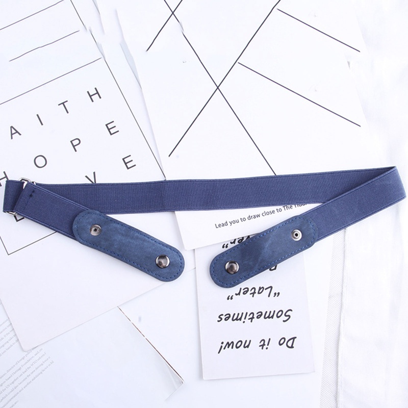 Thắt Lưng Denim Co Giãn Không Khóa Thời Trang Cho Nam Và Nữ