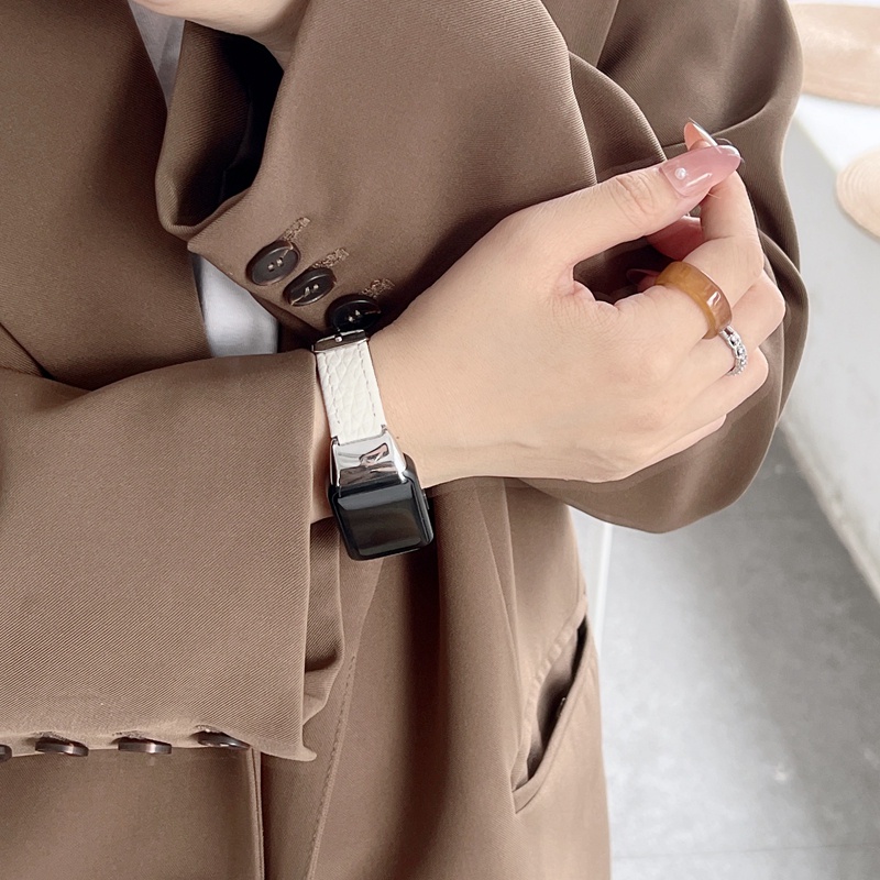 Dây Đeo Da Thay Thế Cho Đồng Hồ Thông Minh Huawei Band 8 7 6 / Honor Band 6