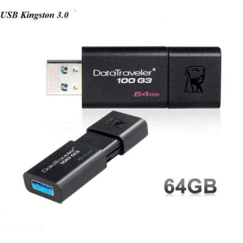 USB Kingston DT100G3 64Gb chuẩn 3.0 - Hàng Chính Hãng bảo hành 5 năm