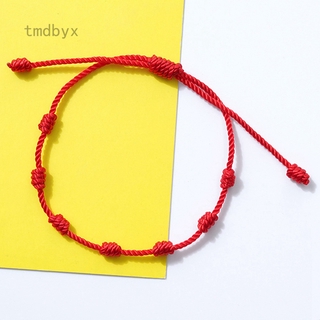 Tmdbyx Vòng Tay Bện Dây Đỏ May Mắn Kabbalah 7 Nút Cho Nam Và Nữ