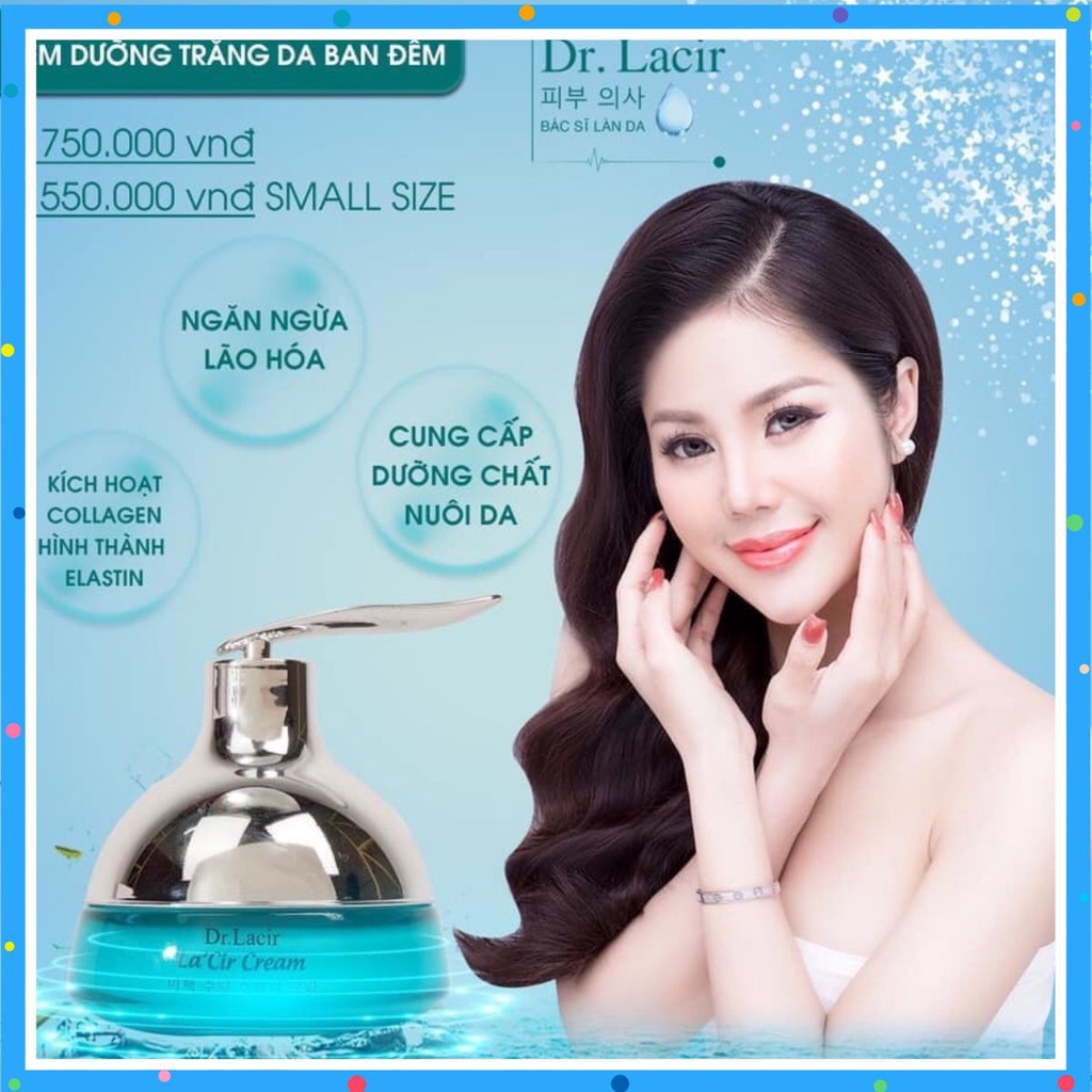 Kem Dưỡng Trắng Da Ban Đêm Drlacir, giúp Se khít lỗ chân lông, Làm mềm da cho da luôn tươi trẻ mịn màng