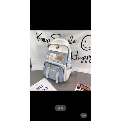 Ba ​​lô Harajuku Hàn Quốc Kèm Phụ Kiện
