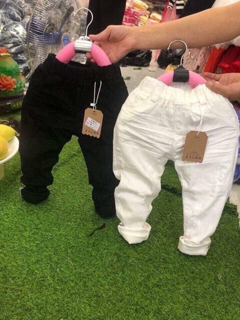 [NHẬP KIDTET hoàn 15% xu đơn 150k] Quần jeans mềm cho bé trai bé gái