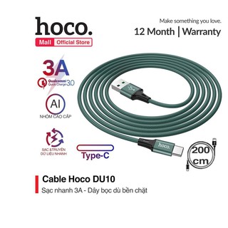 ✔️SẠC NHANH✔️ Cáp sạc nhanh Hoco DU10 Sạc Nhanh 3A - Tích Hợp Lightning - Micro - Type C - Hỗ Trợ Tất Cả Dòng Máy - BH12
