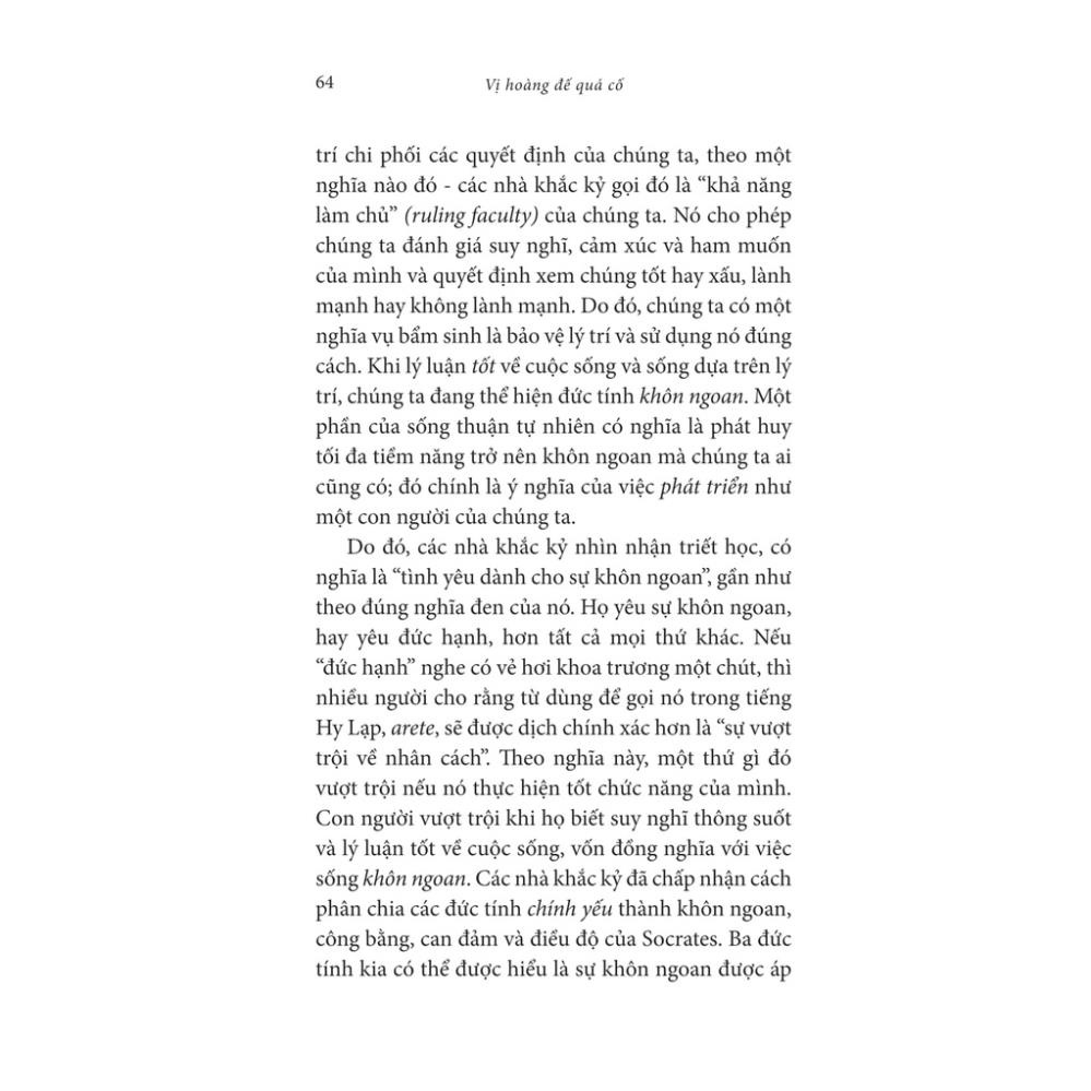 Sách - Nghĩ Như Hoàng Đế La Mã -Triết Lý Khắc Kỷ Của Marcus Aurelius - Donald Robertson - NXB Trẻ