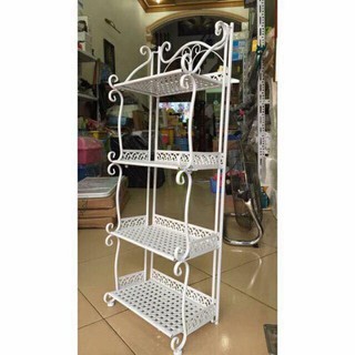 Kệ sắt hoa văn 4 tầng sang trọng