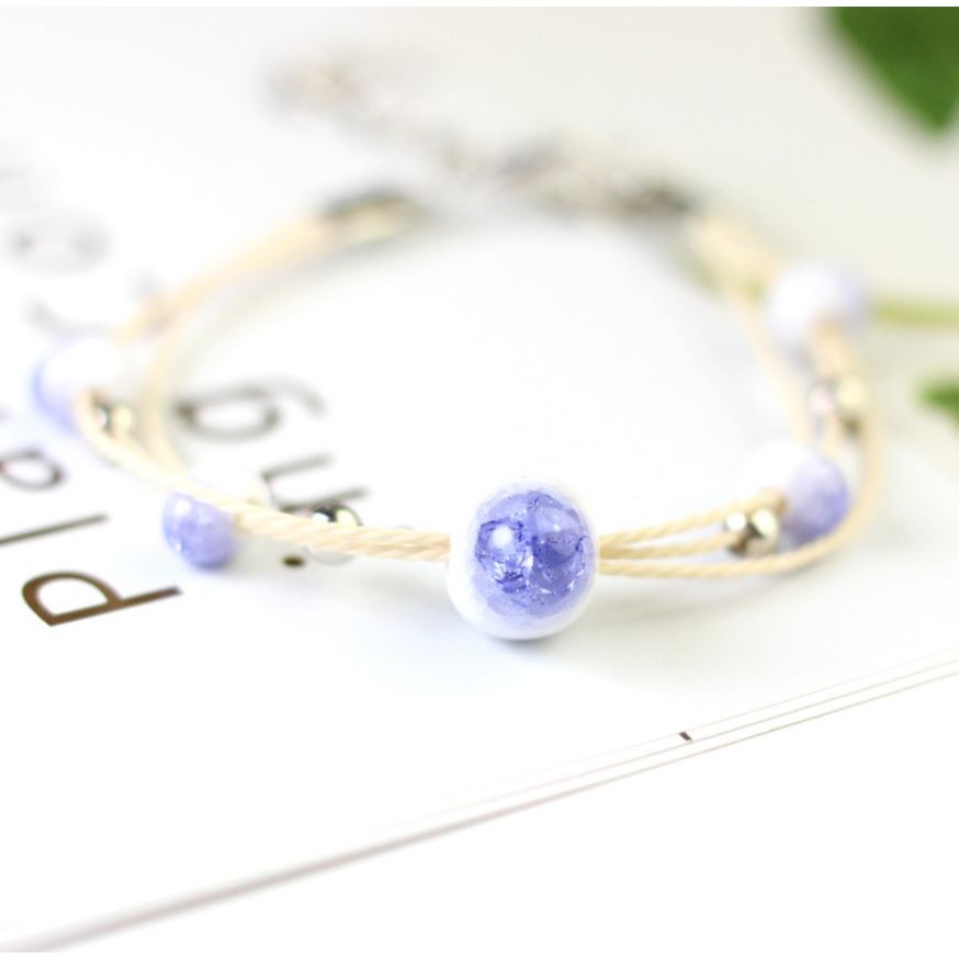 Vòng tay hạt gốm 3 sợi