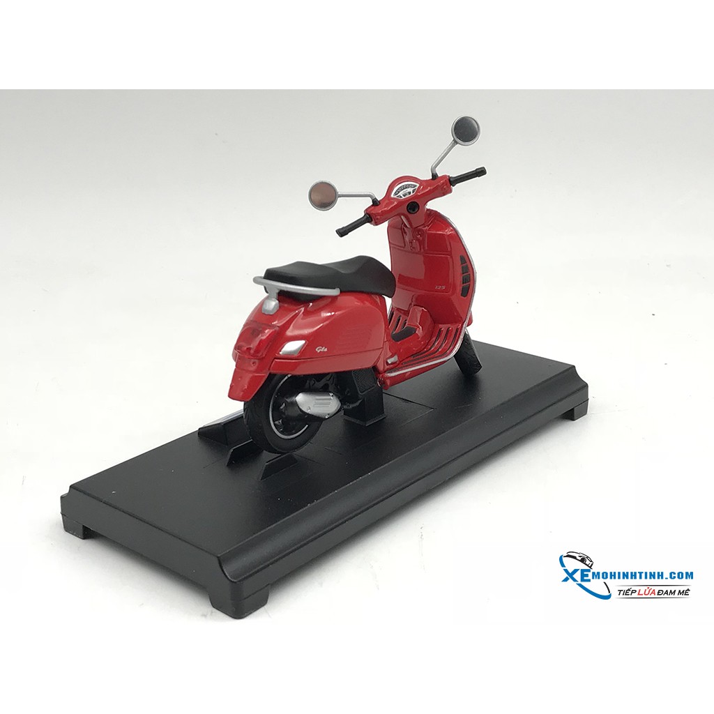 Xe Mô Hình Vespa 2017 GTS 125CC 1:18 Welly ( Đỏ )