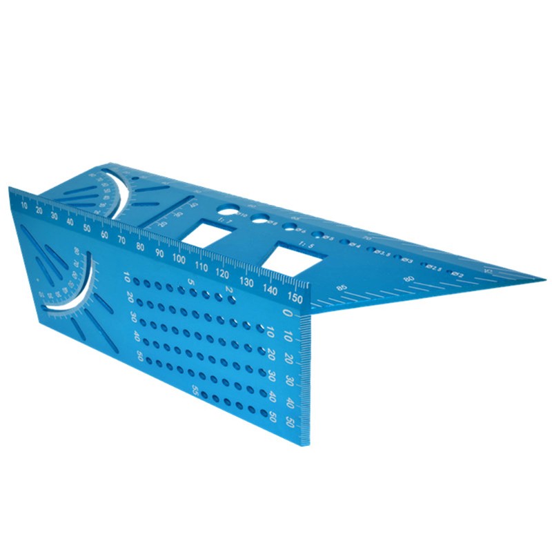 Thước đo góc 45 90 độ chính xác bằng hợp kim nhôm dùng cho gia công gỗ đa năng gọn nhẹ