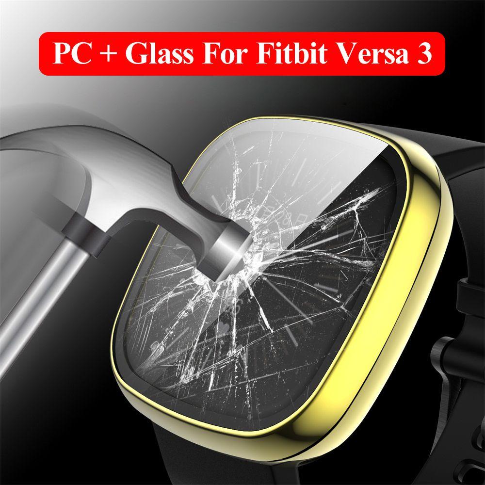 BTLIMER Vỏ PC Cứng Trong Suốt Chống Trầy Xước Bảo Vệ Toàn Diện Cho Đồng Hồ Thông Minh Fitbit Versa 3